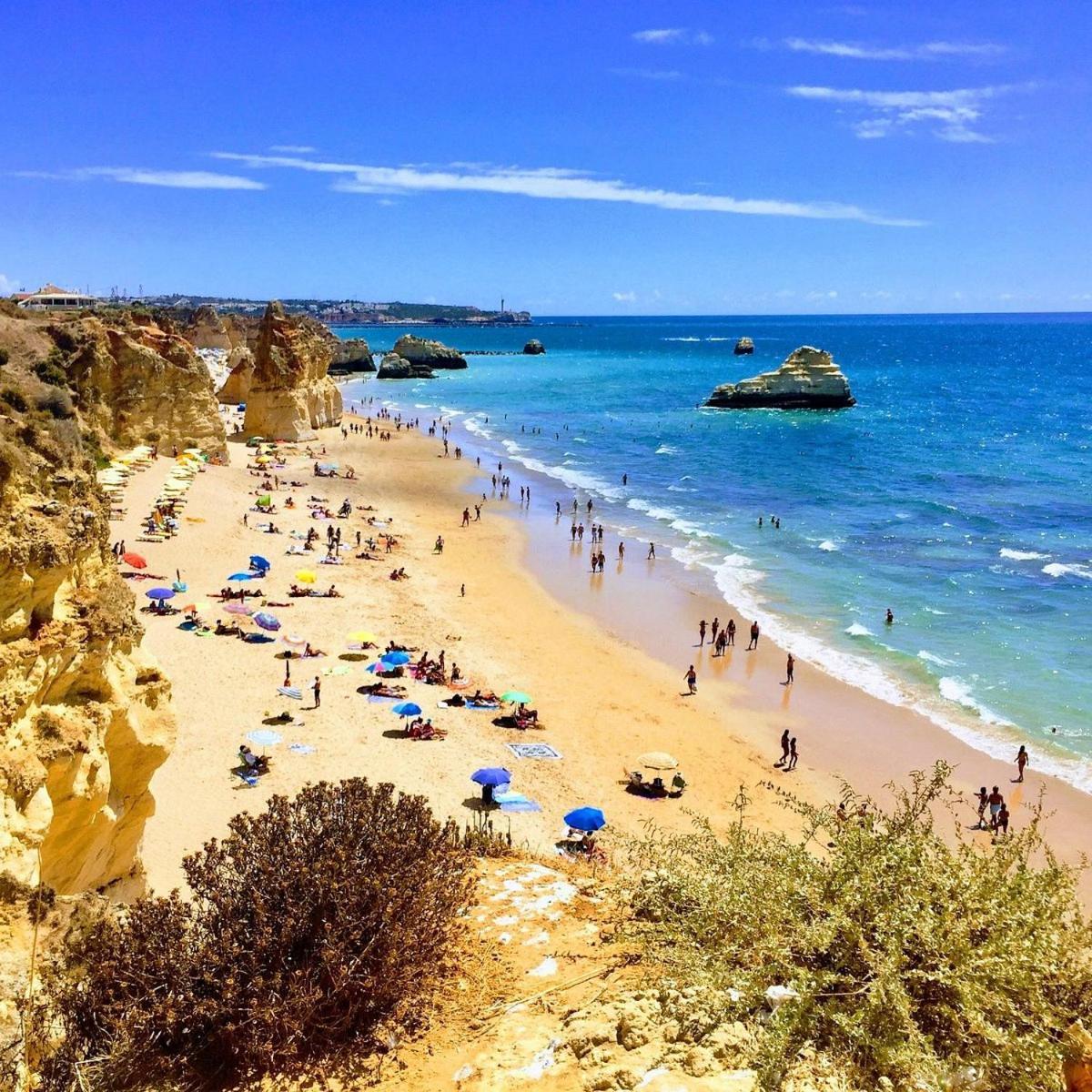 Luxury 2 Min Beach With Balcony, Ocean View, Wifi, Ac, Smarttv Portimão Esterno foto